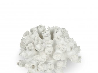 AK.P356.370046 Beyaz Mercan Resin Obje 20x20x9cm